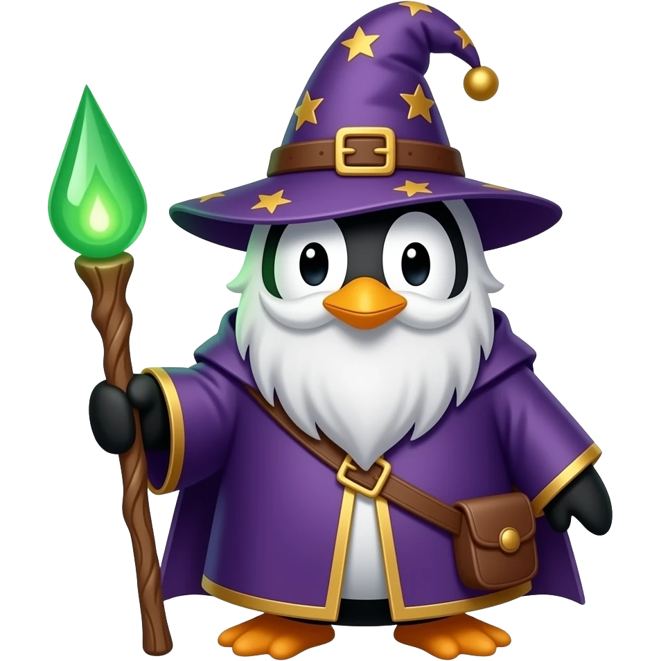 Penguin Wizard emoji