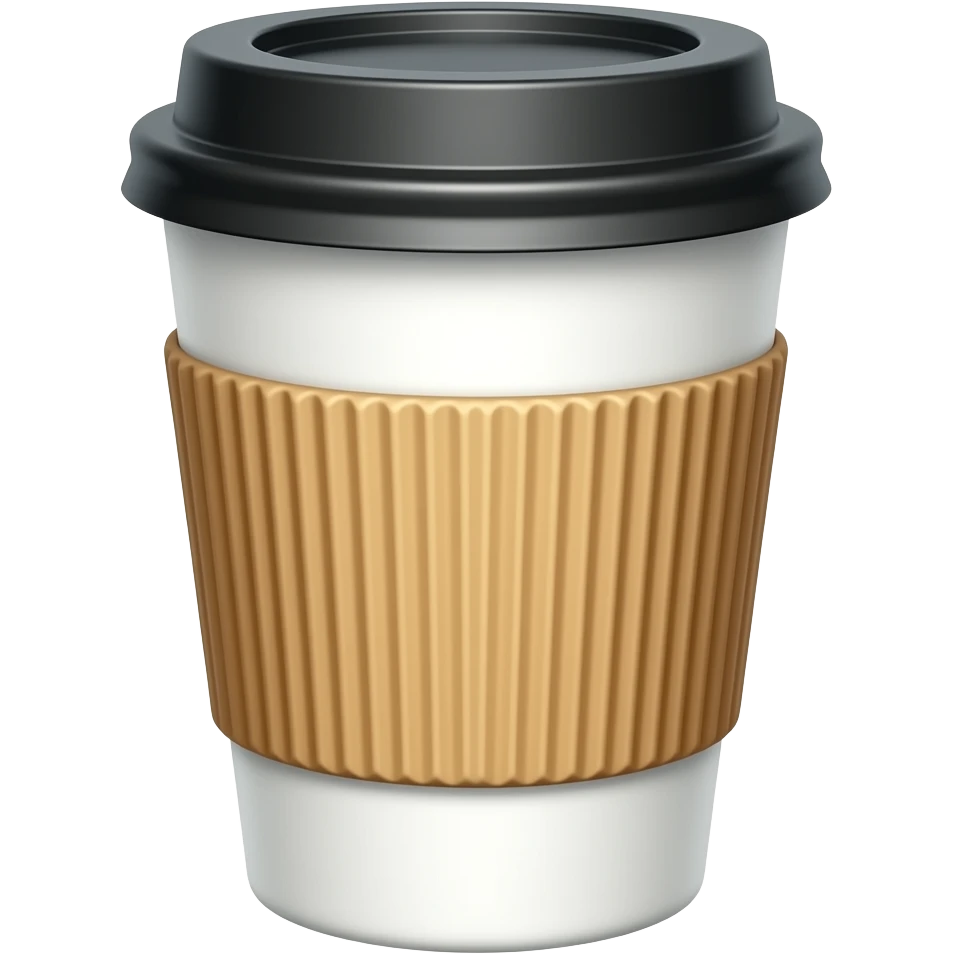 large coffee cardboard cup emoji