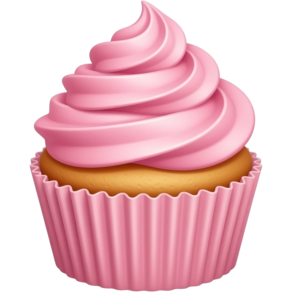 Cupcake with pink icing emoji