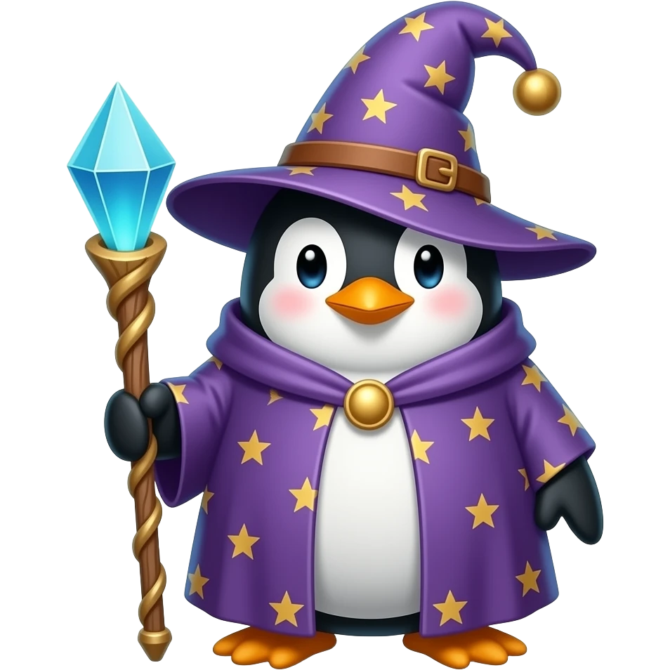 Penguin Wizard emoji