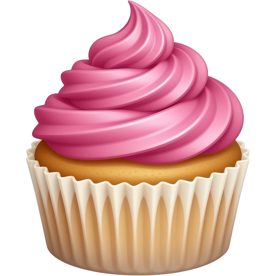 Cupcake with pink icing emoji