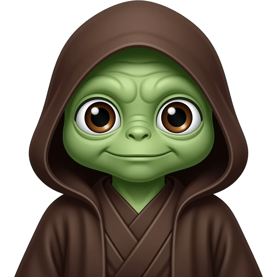 grogu wearing a jedi robe emoji