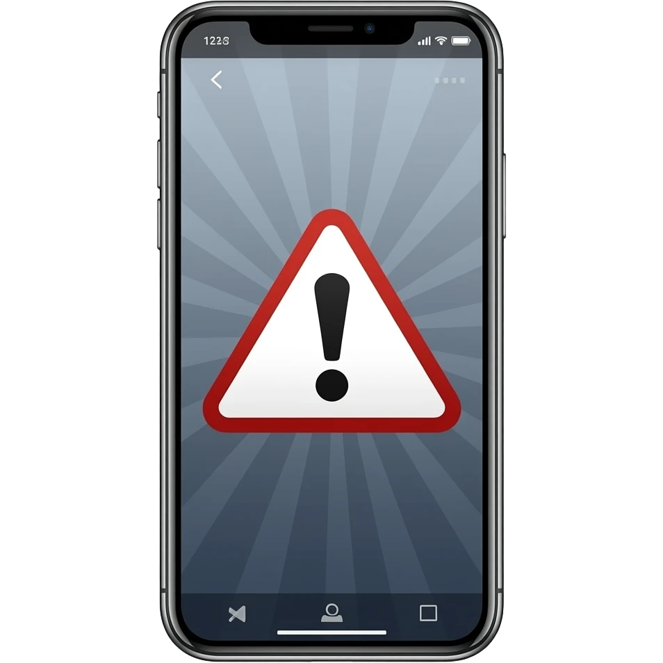 phone warning emoji