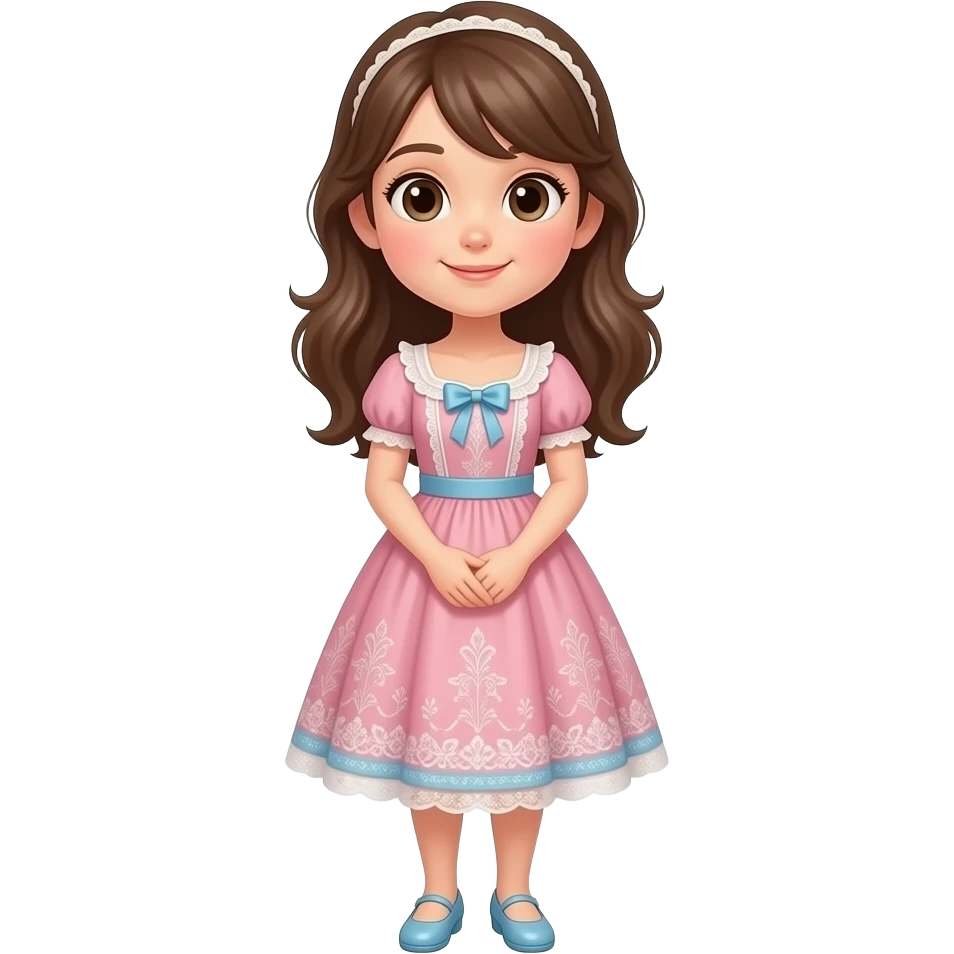 a girl with a dress full body emoji