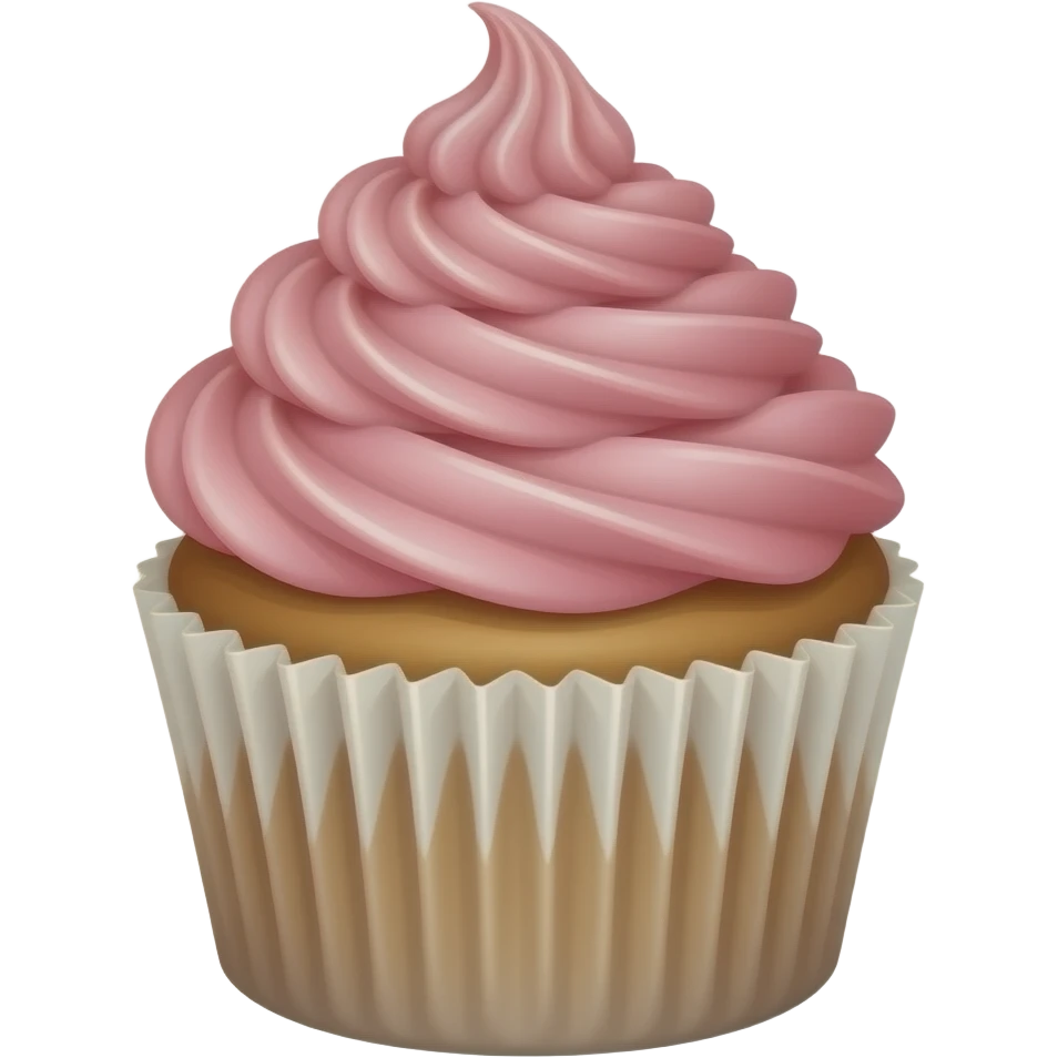 Cupcake with pink icing emoji