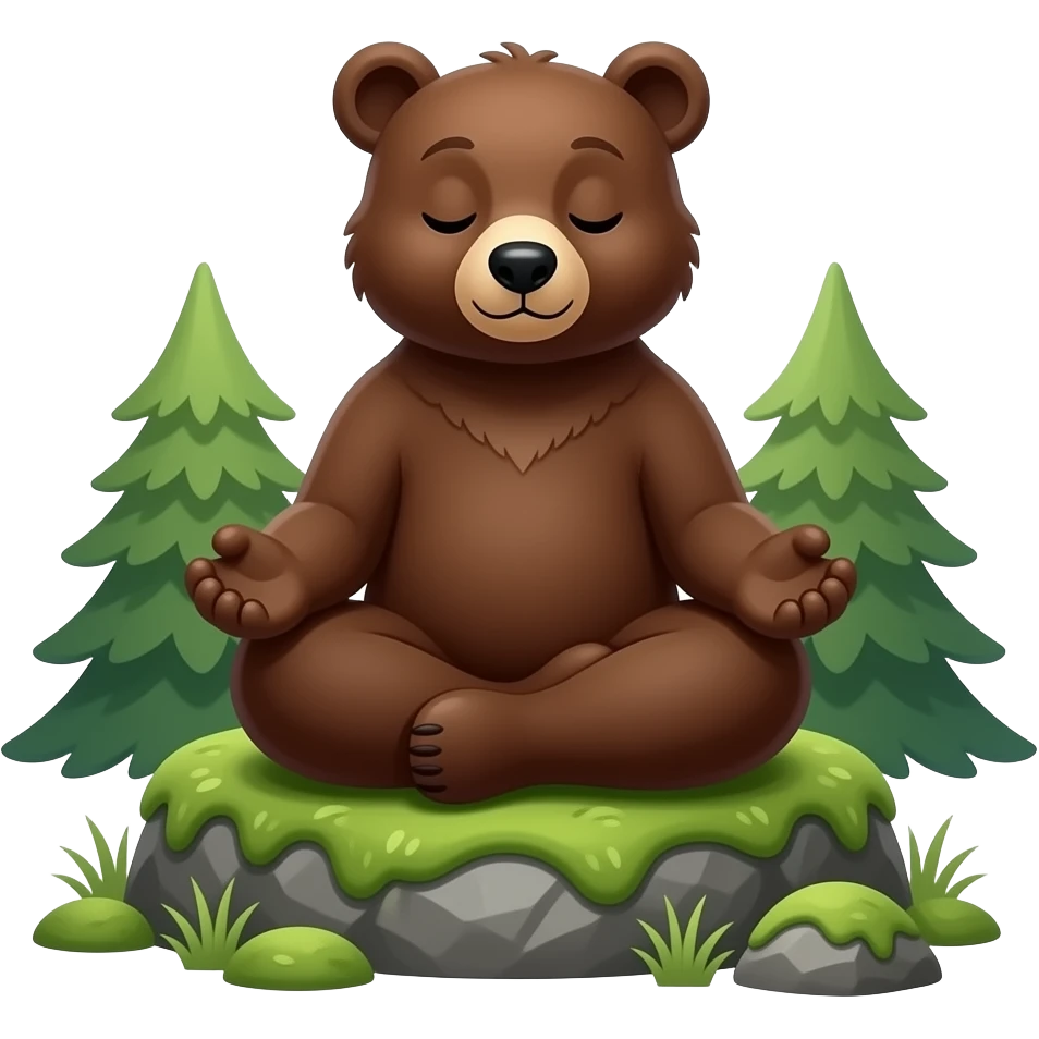Meditating Bear emoji