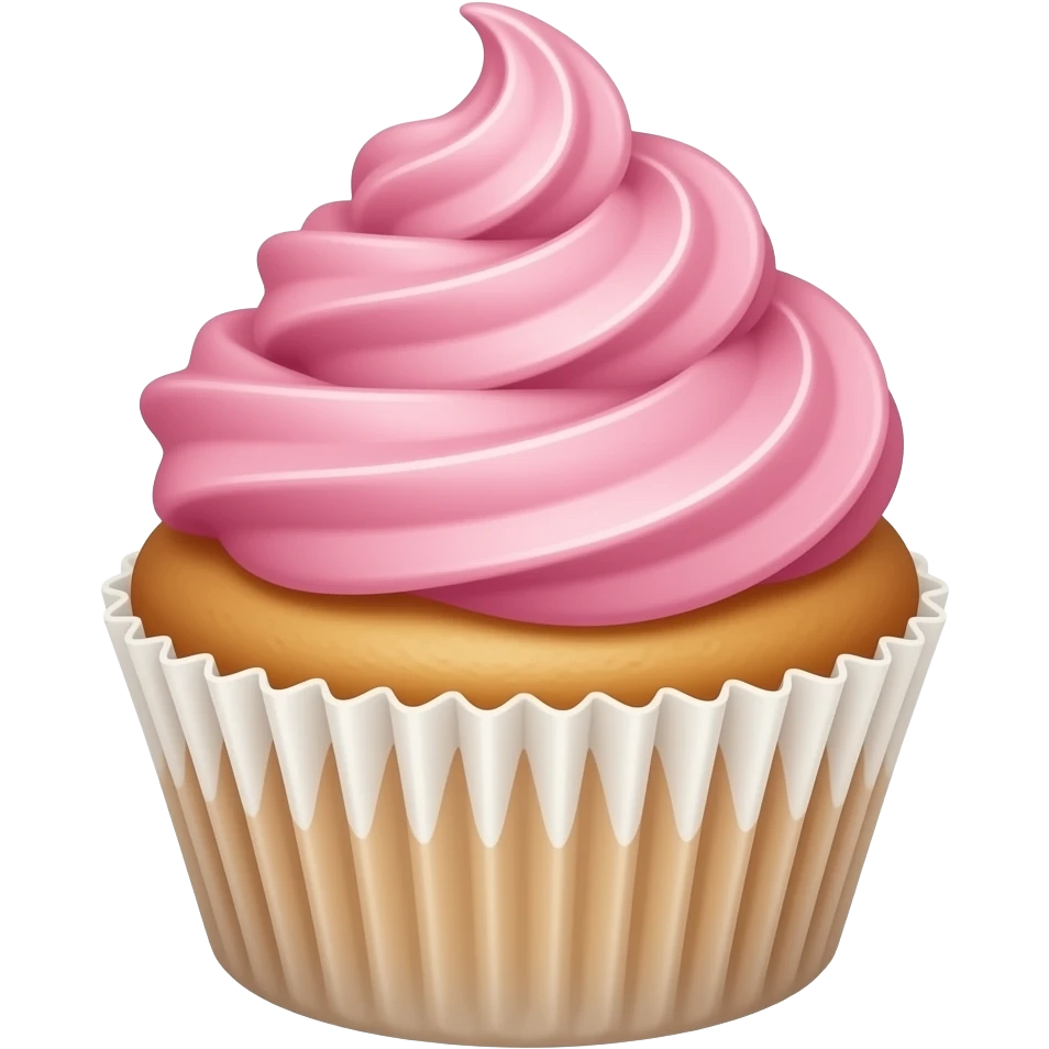 Cupcake with pink icing emoji