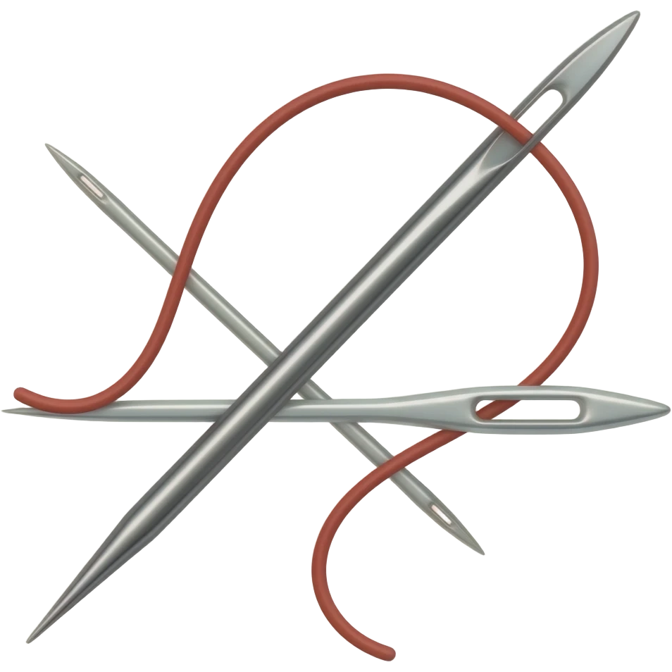 Red string with needle emoji