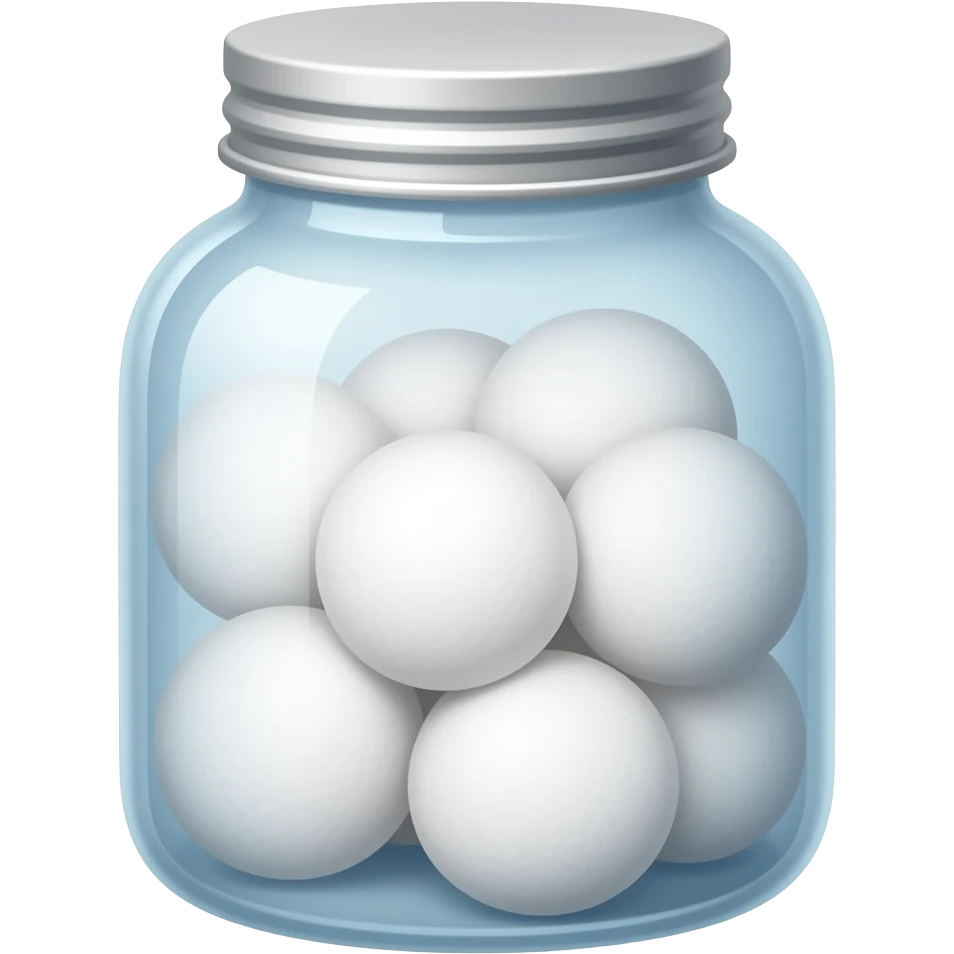 medical jar of cotton balls emoji