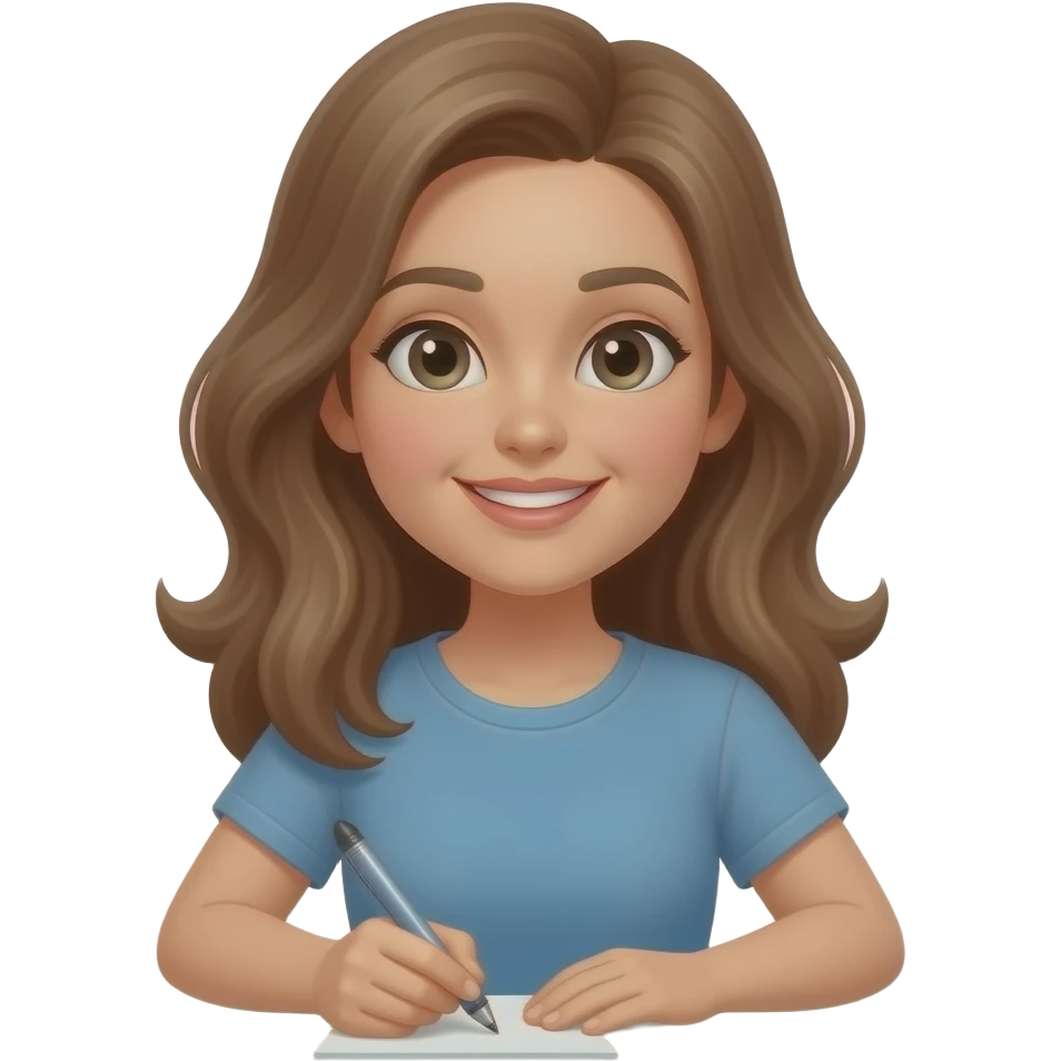 Женщина пишет emoji