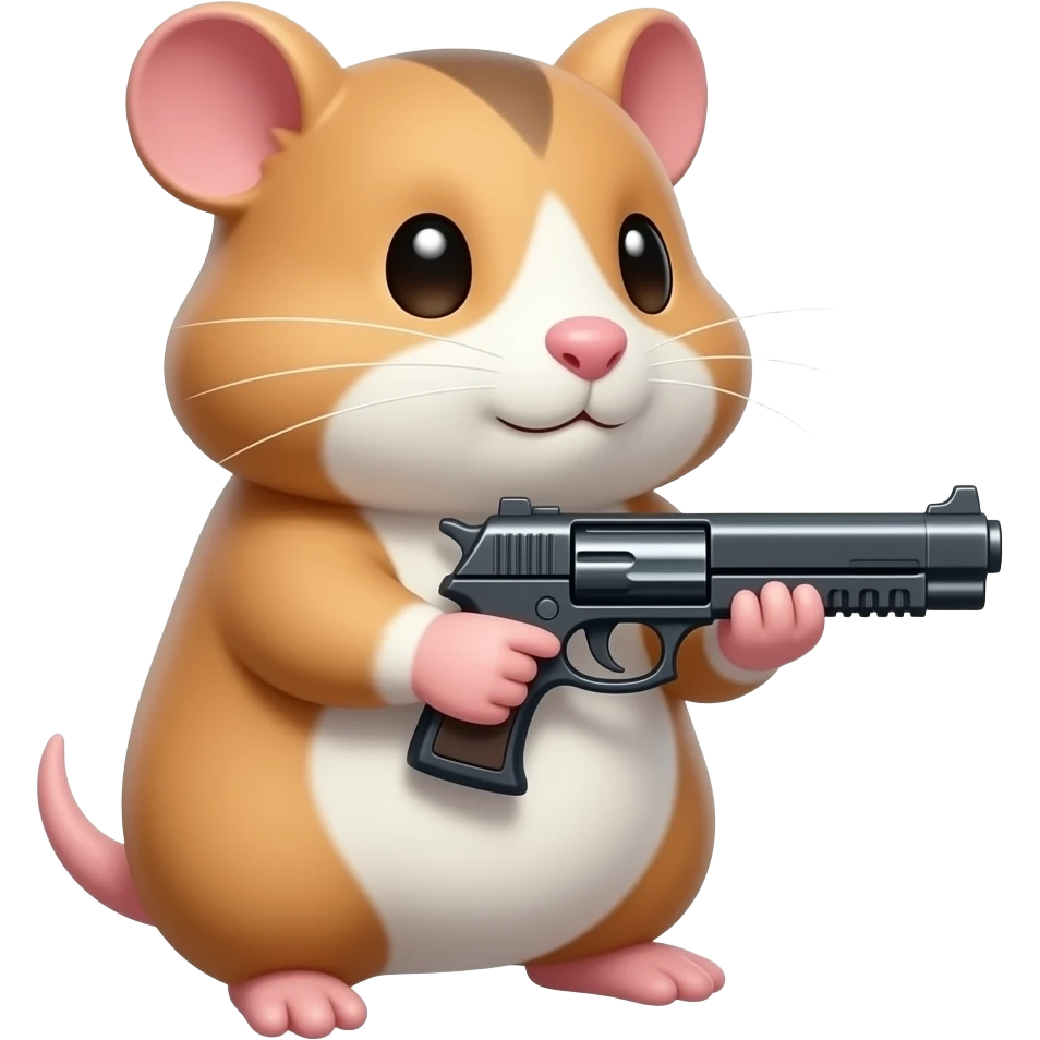 hamster with gun emoji