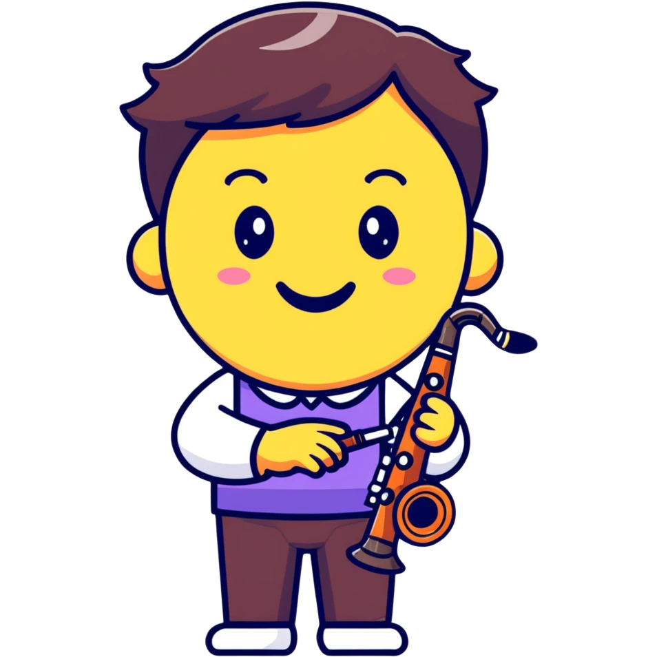 smiling face with clarinet emoji