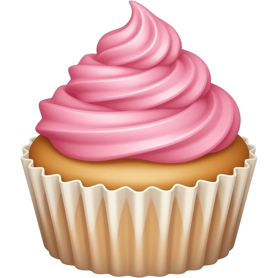 Cupcake with pink icing emoji