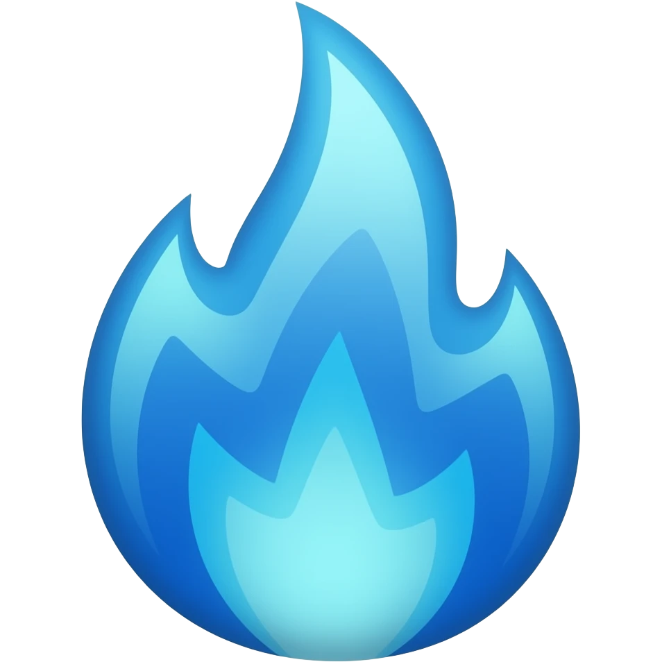 blue flame emoji