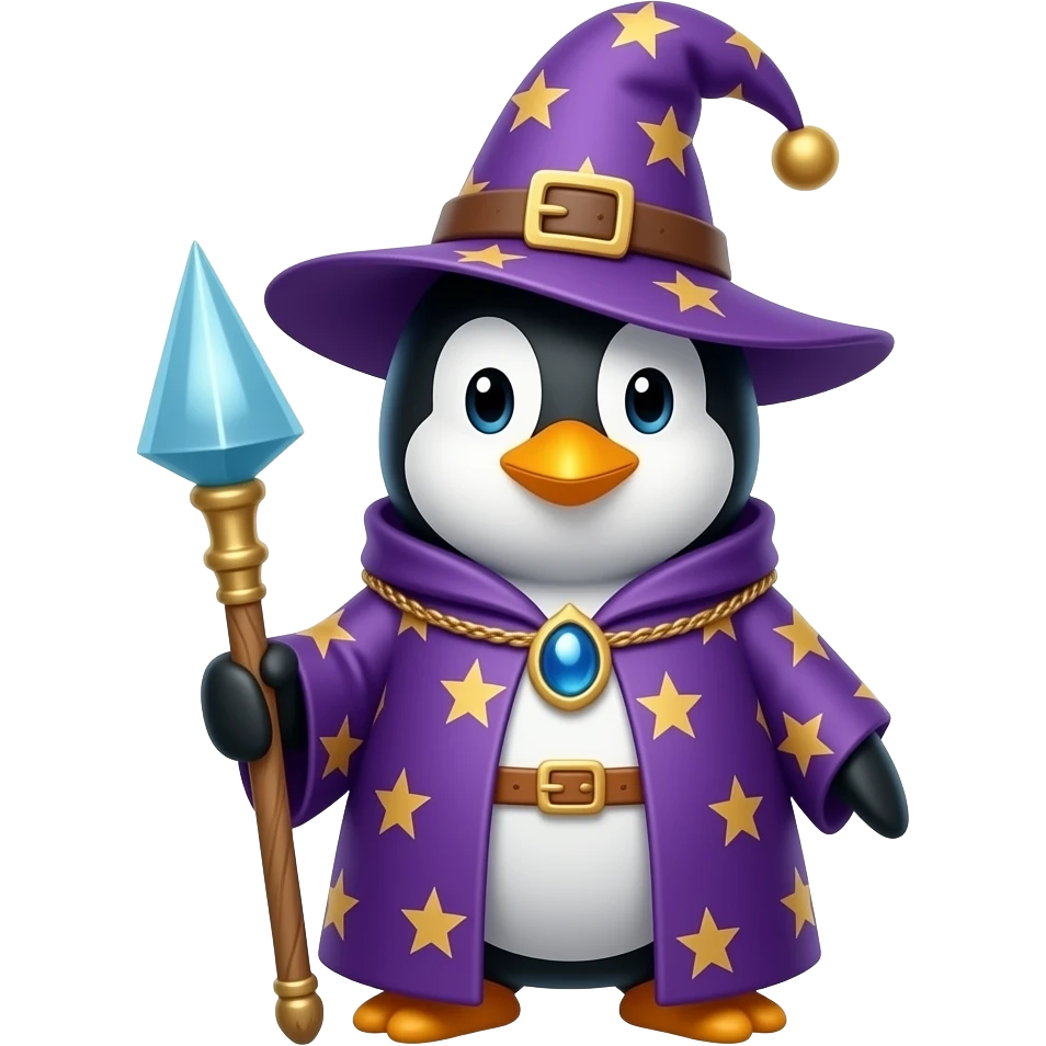 Penguin Wizard emoji