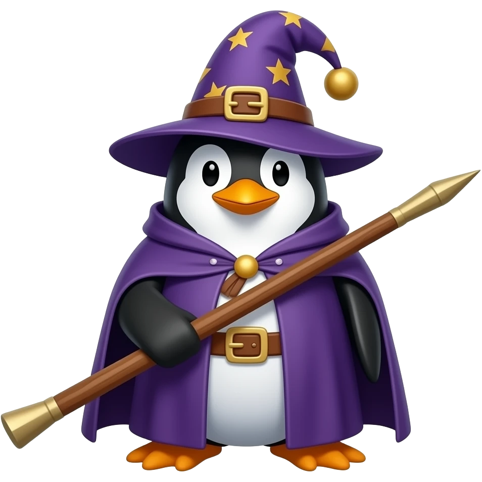 Penguin Wizard emoji