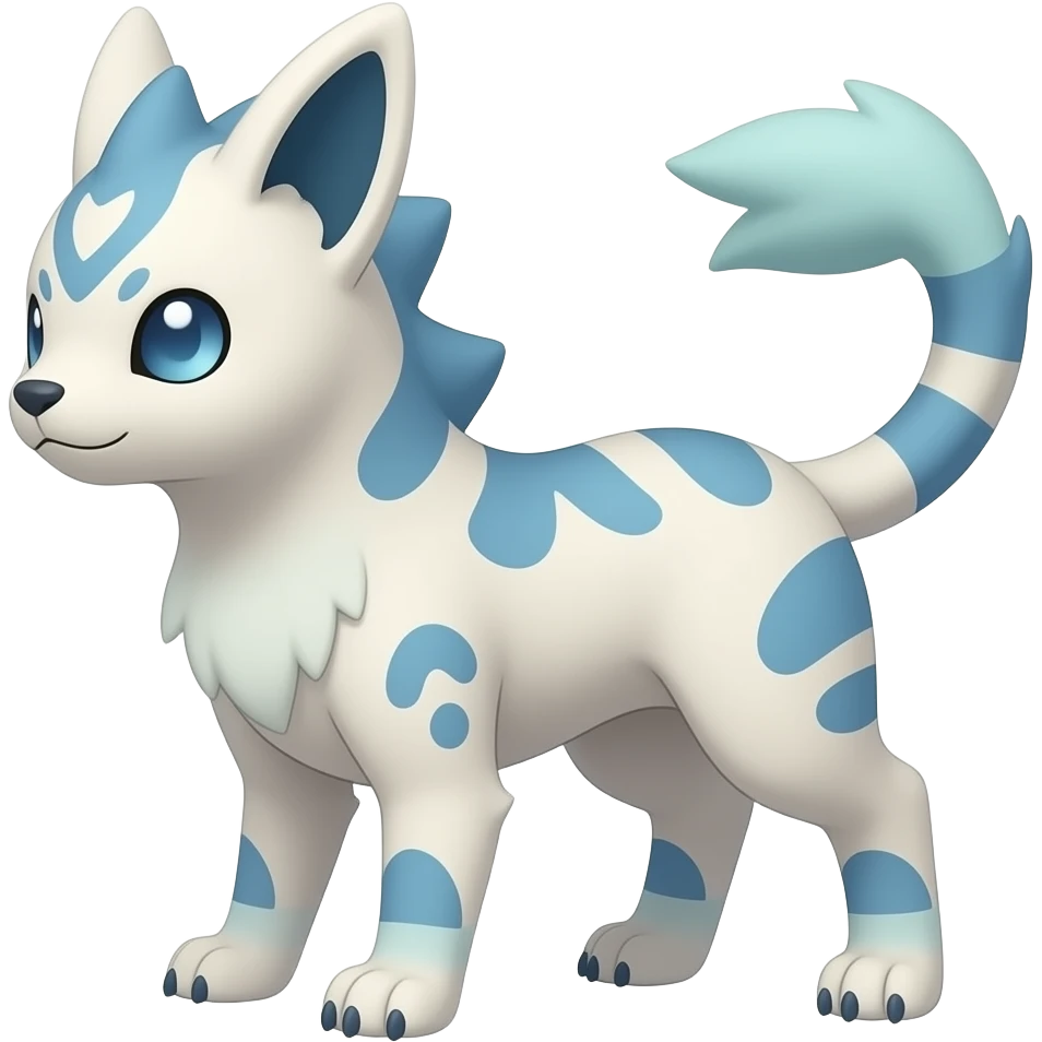Pastel dusky edgy cool textured epic patterned digitigrade quadrupedal Luxray-Manectric-Sprigatito-Shaymin-Shinx-Fakémon-hybrid emoji