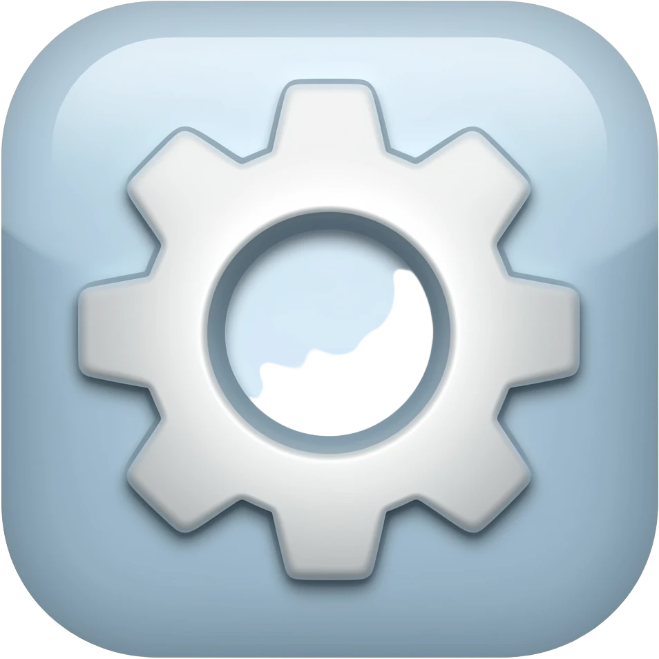 settings path with the gear in a center emoji