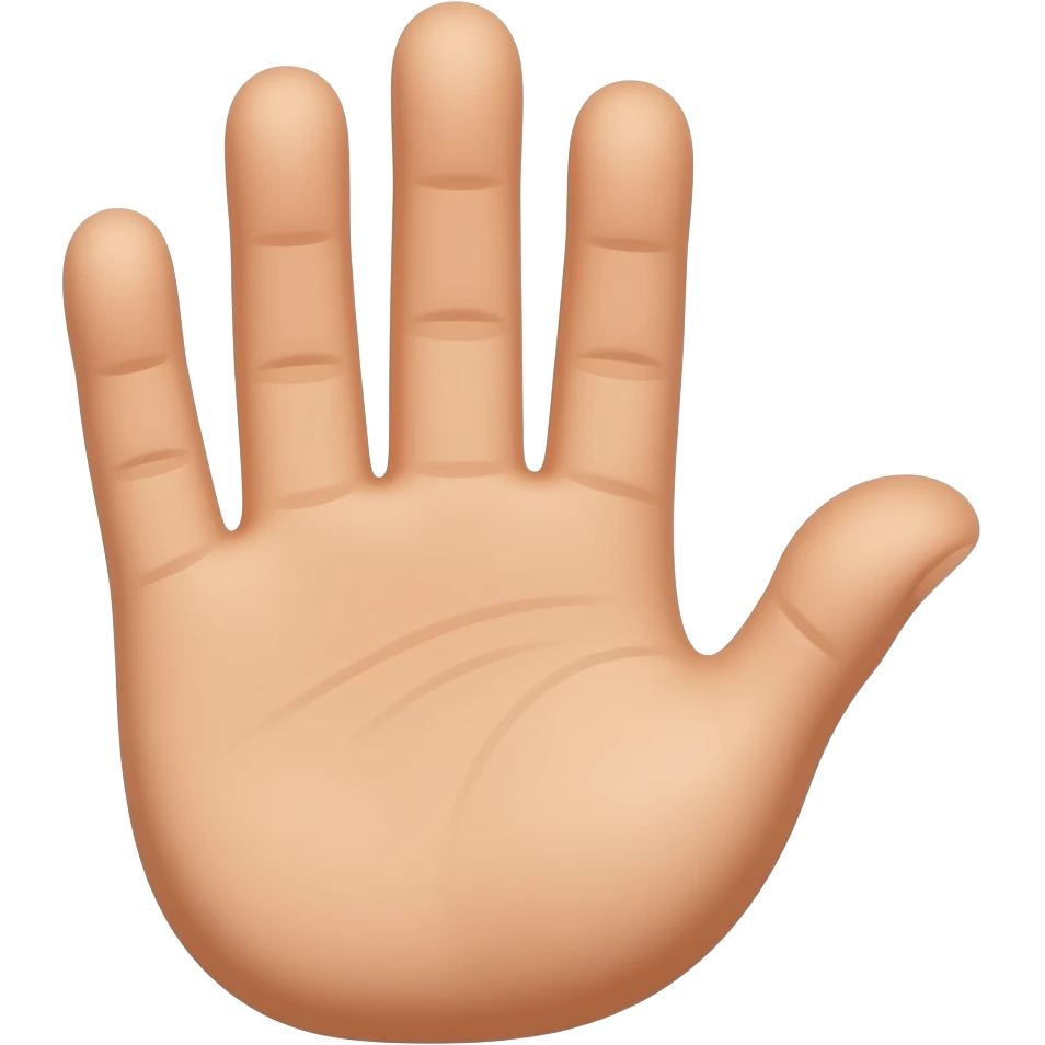 mano abierta emoji