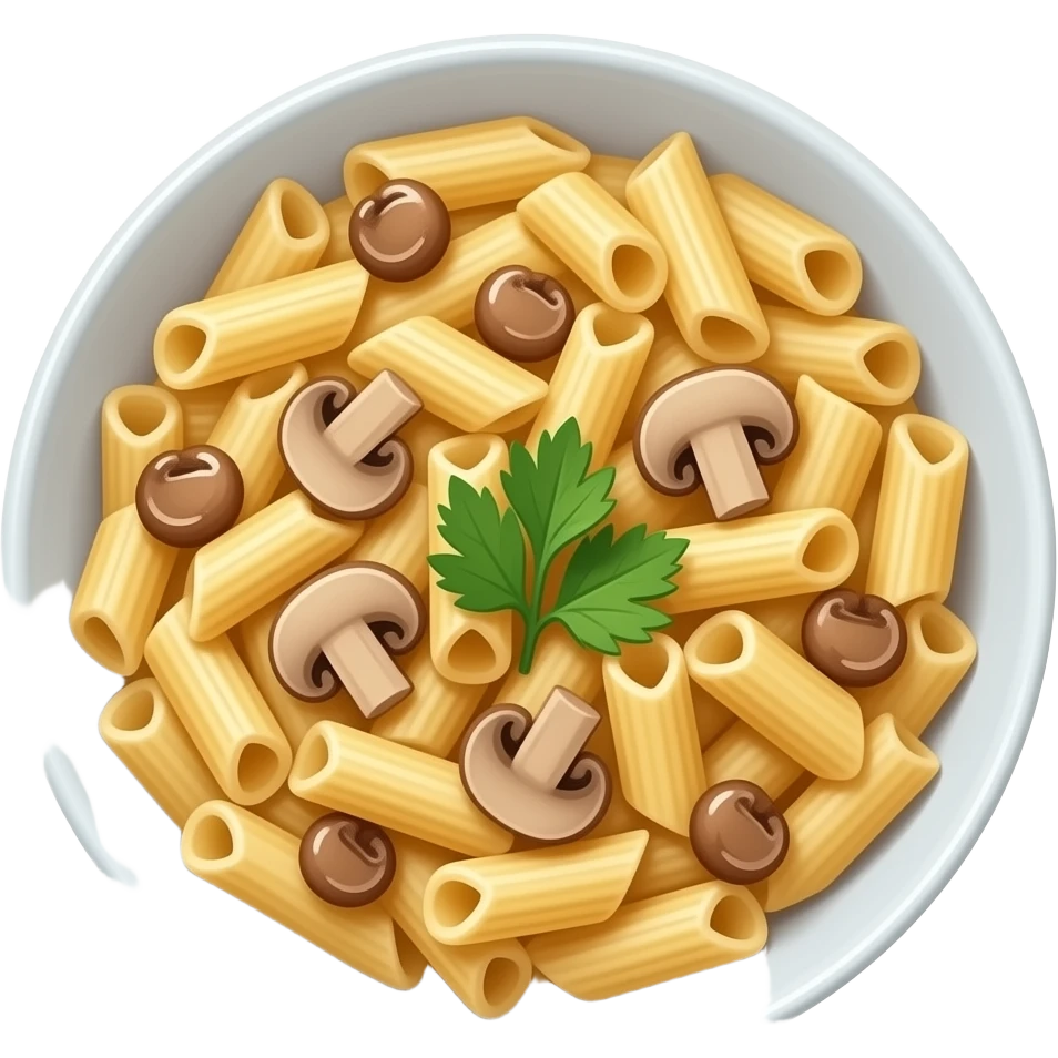 پاستا با سس مایونز ،ماکارونی،قارچ و مرغ emoji