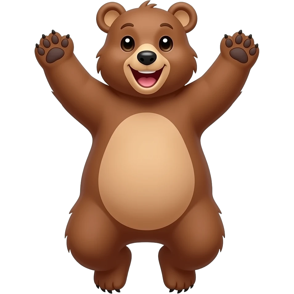 Mama bear is jumping with joy emoji
