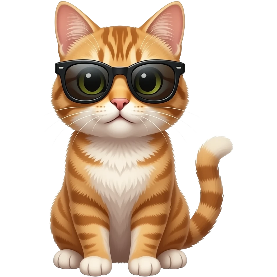 Cat wearing sunglasses emoji | AI Emoji Generator
