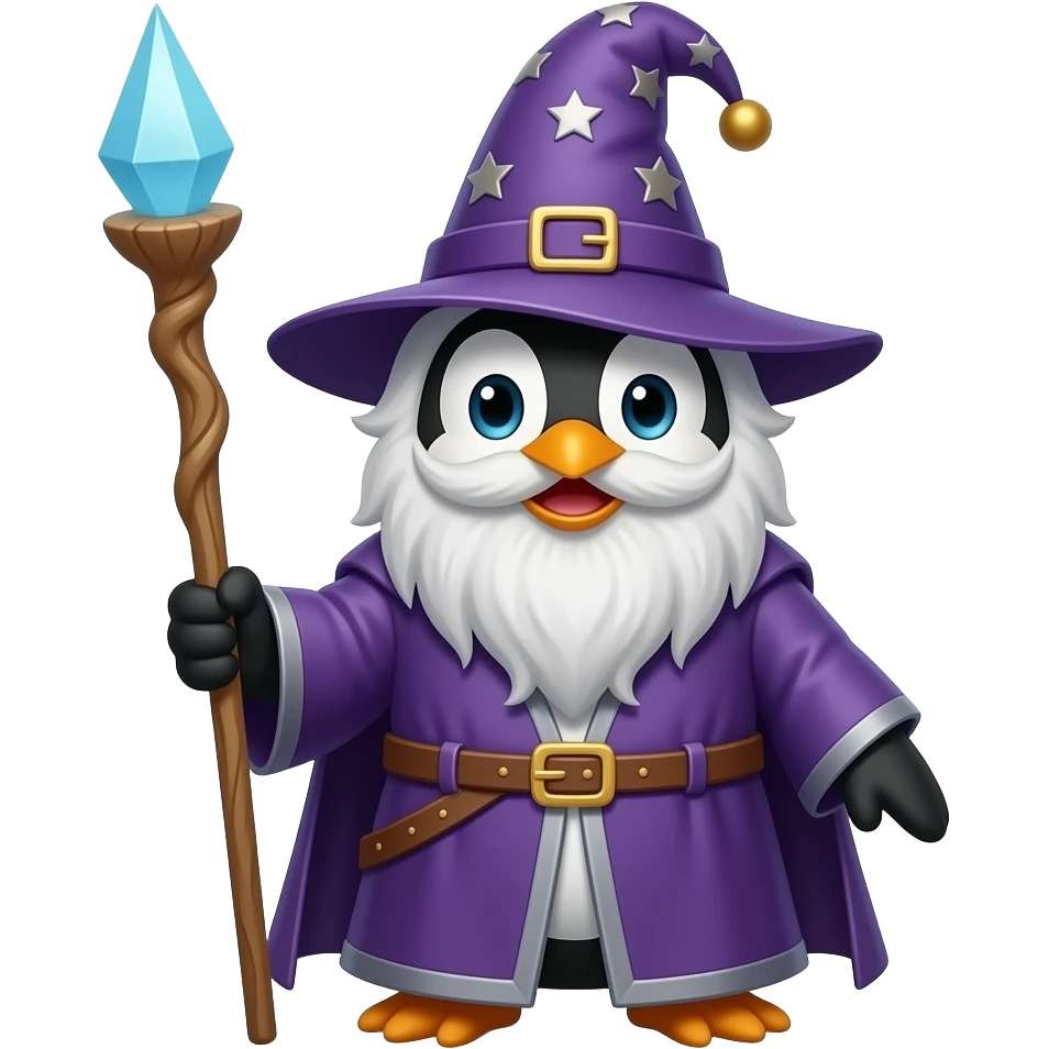 Penguin Wizard emoji