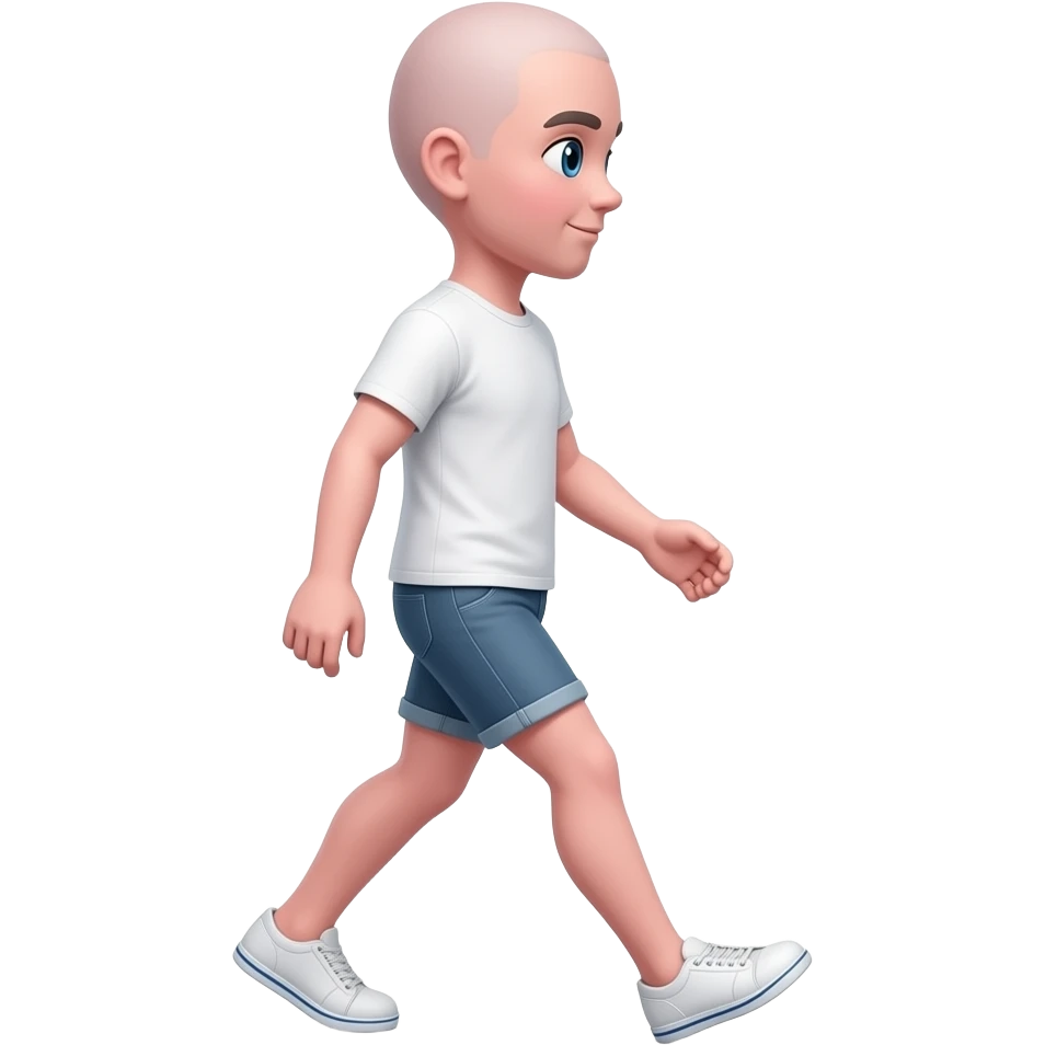 pink walking emoji