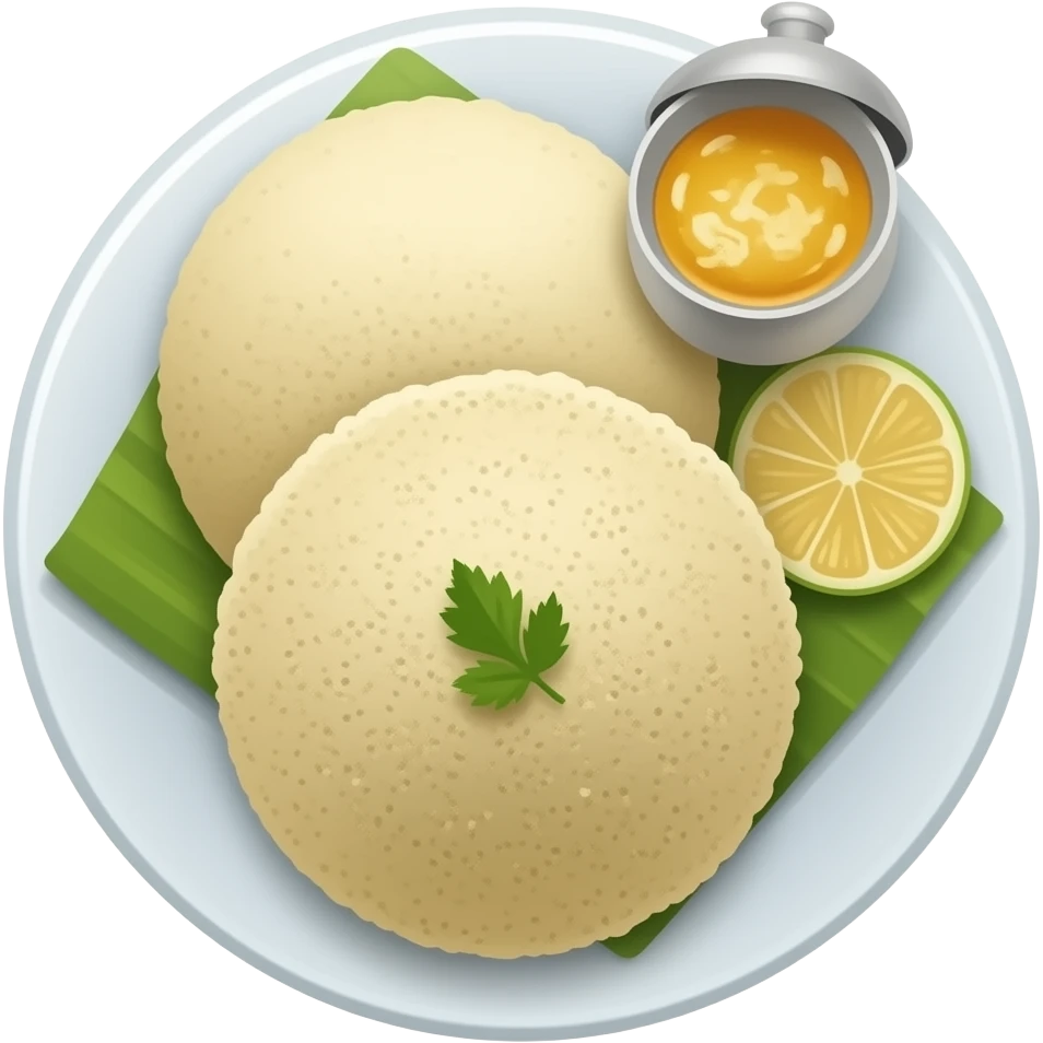 Idli with payasa emoji