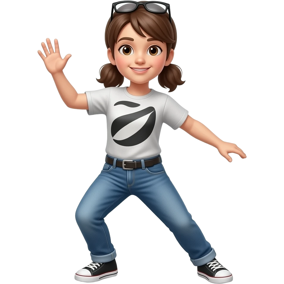 Regular emoji dancing emoji