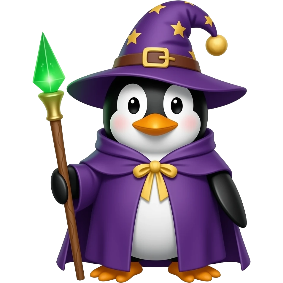 Penguin Wizard emoji