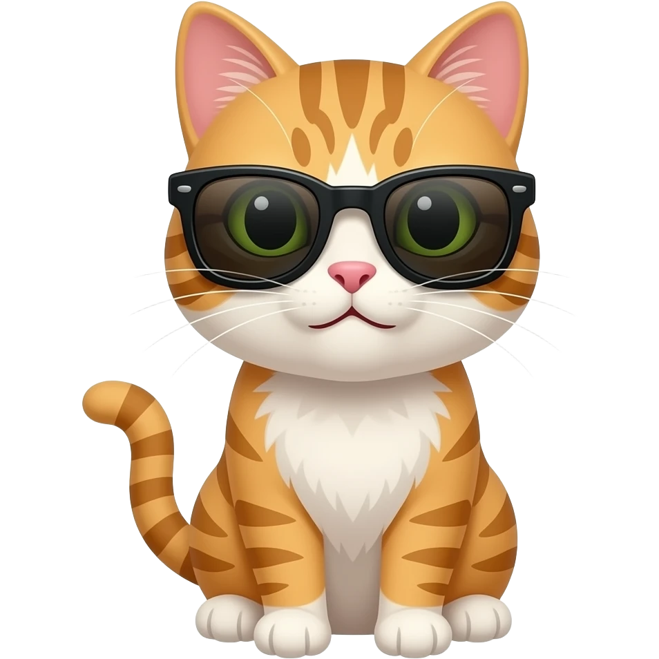 Cat wearing sunglasses emoji
