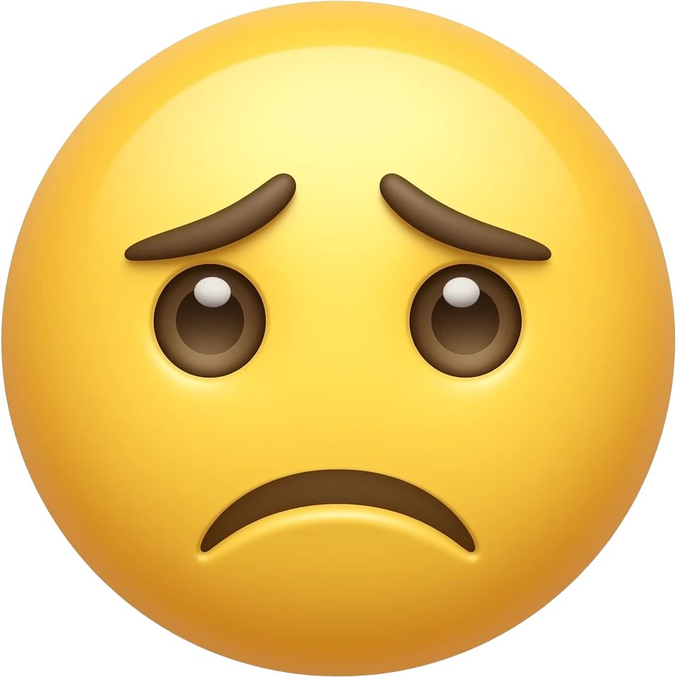 stressful yellow face emoji