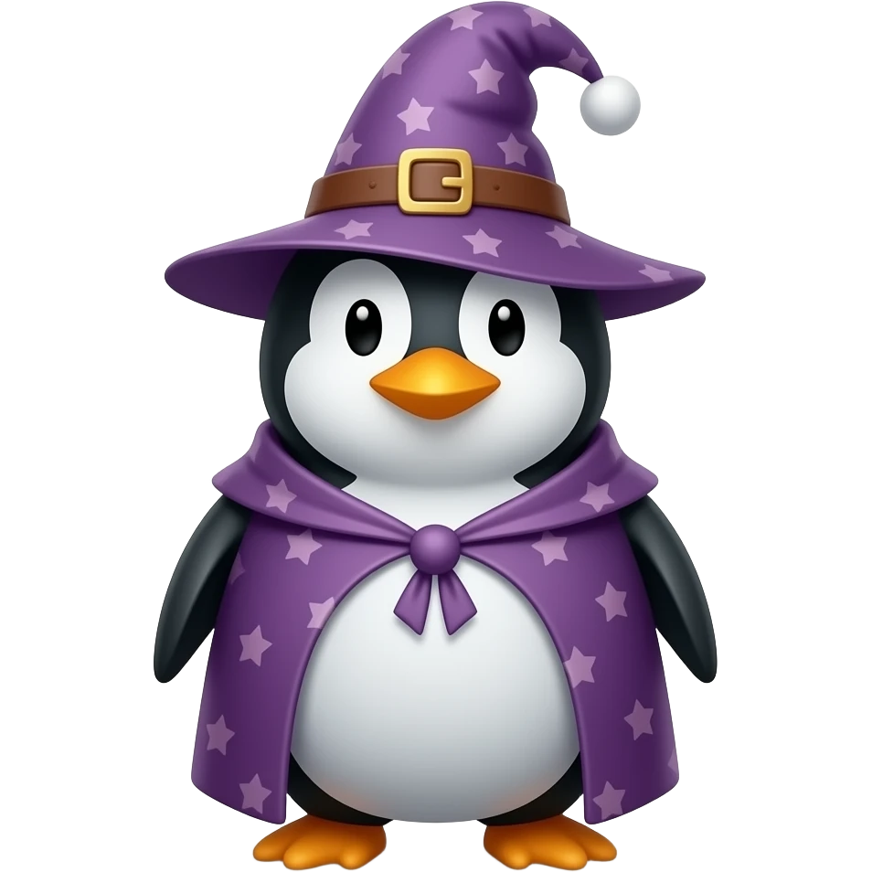 Penguin Wizard emoji