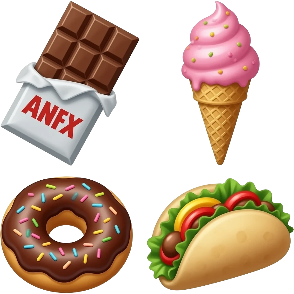 🍫🍦🍩🧆 emoji