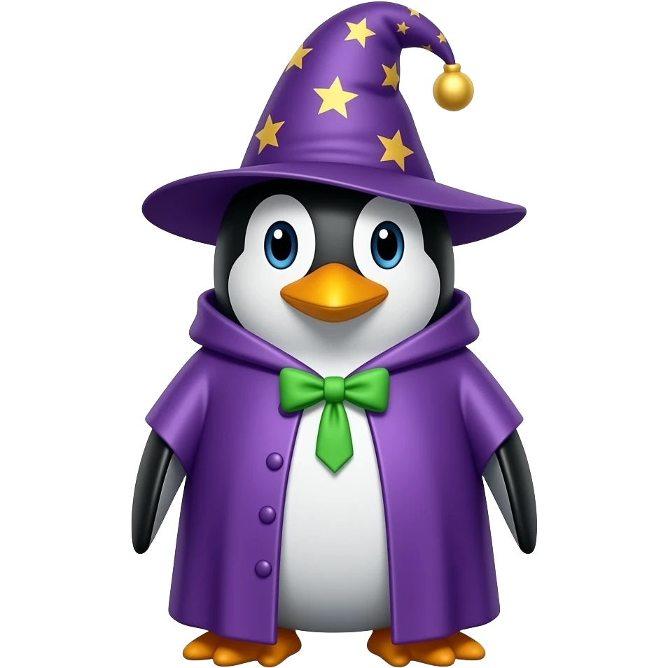 Penguin Wizard emoji