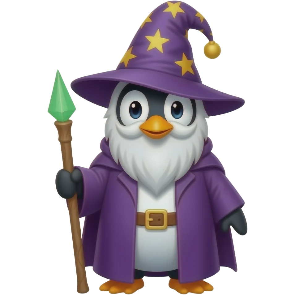 Penguin Wizard emoji