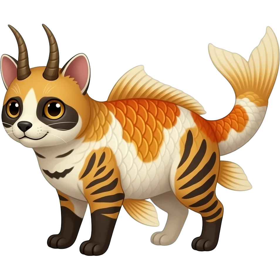 Horned Damaskus mutant koi-civet-genet-hybrid emoji