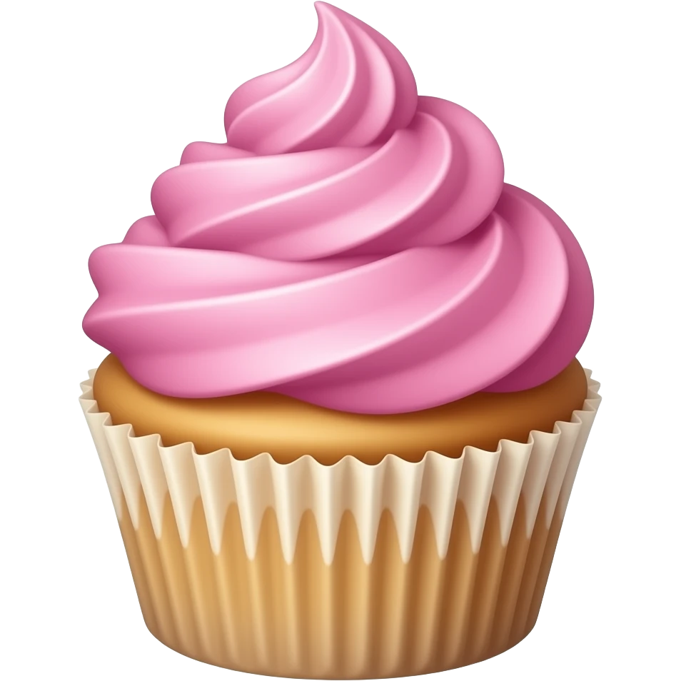 Cupcake with pink icing emoji