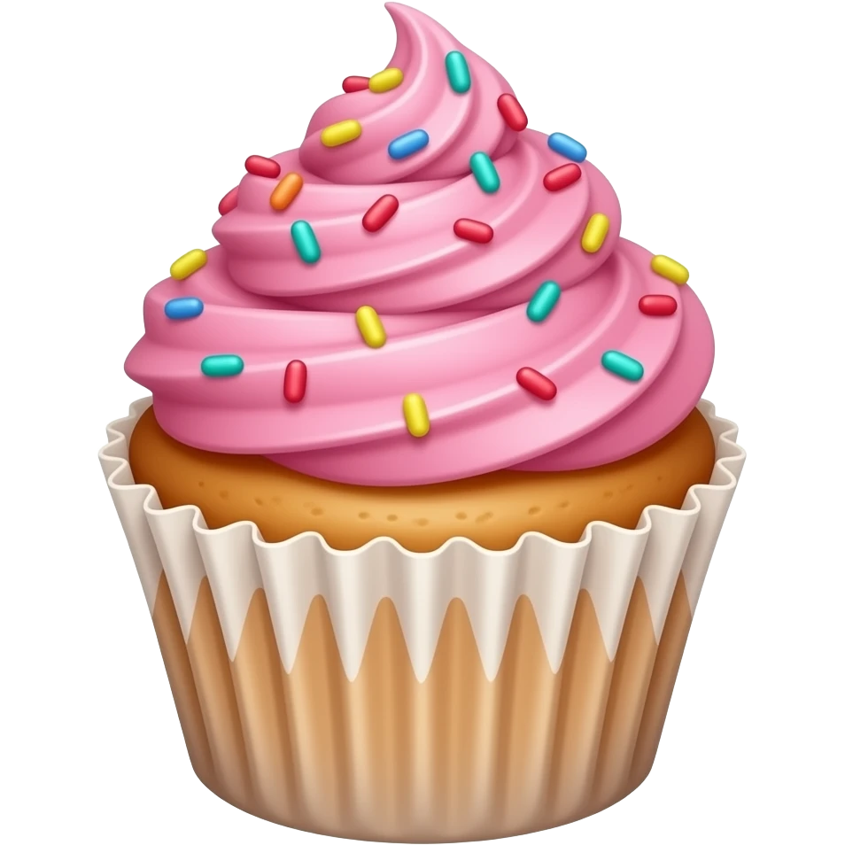 Cupcake with pink icing emoji
