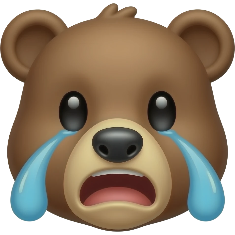 Bear cry emoji
