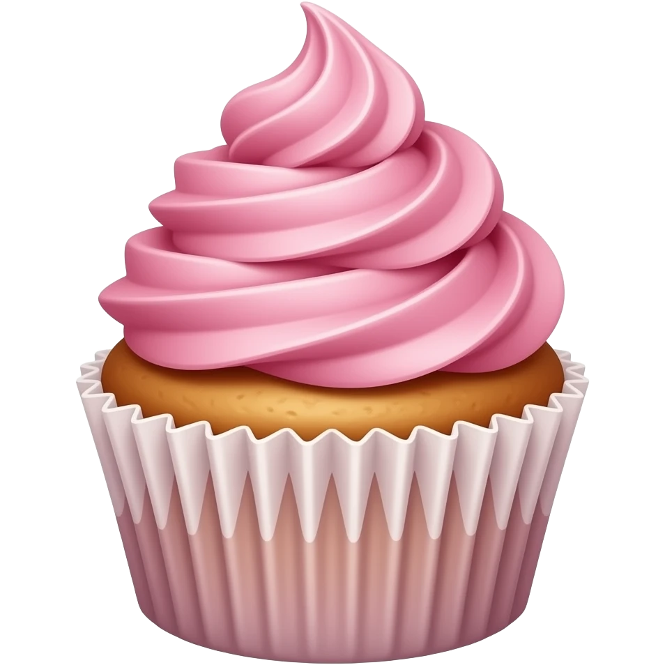 Cupcake with pink icing emoji