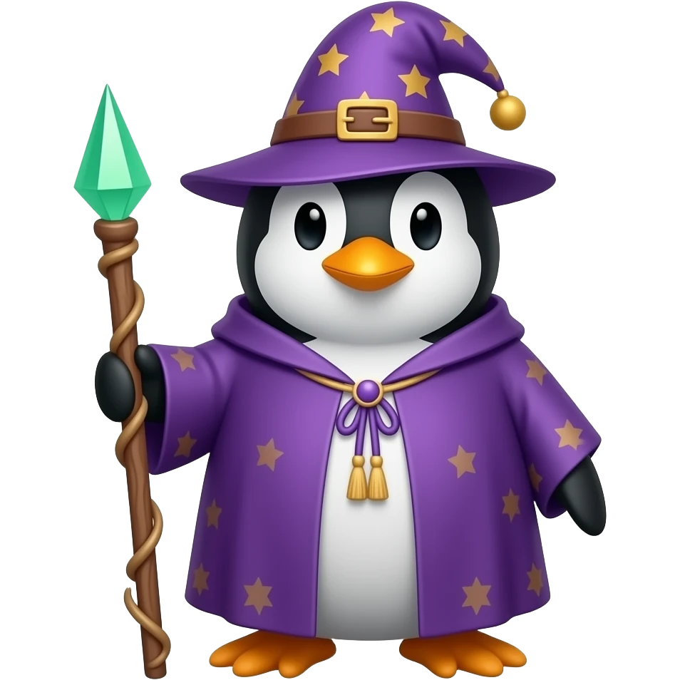Penguin Wizard emoji