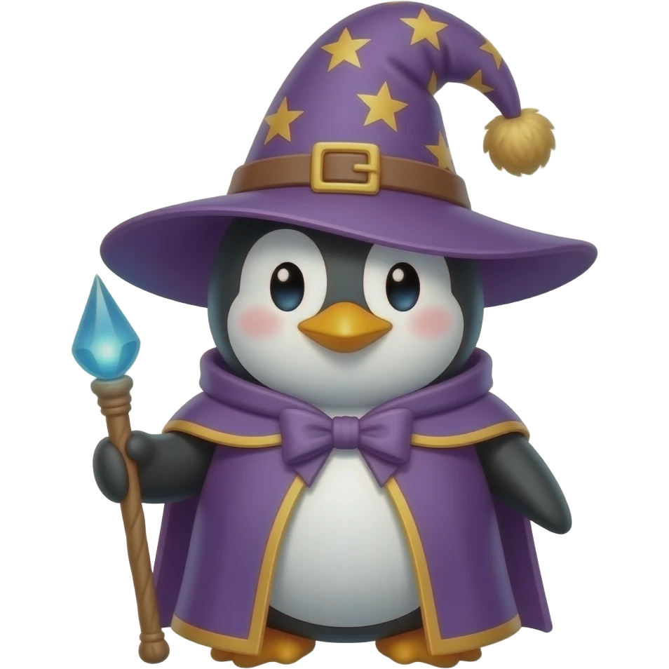 Penguin Wizard emoji