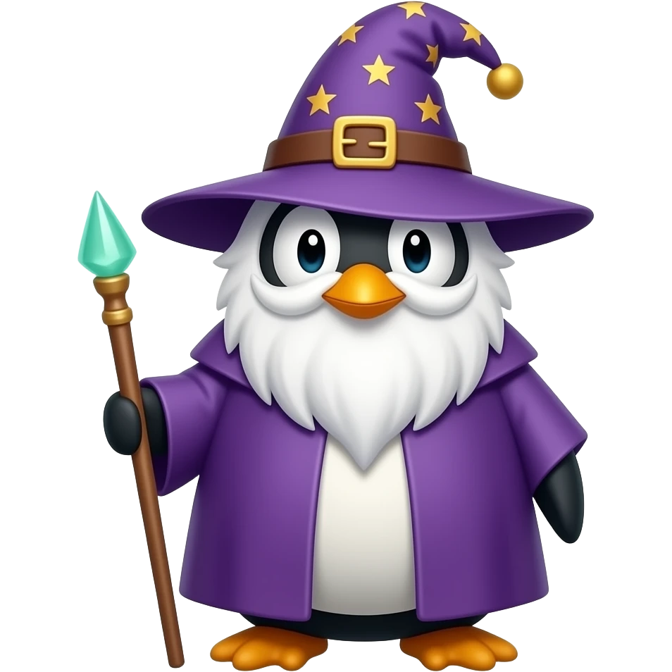 Penguin Wizard emoji