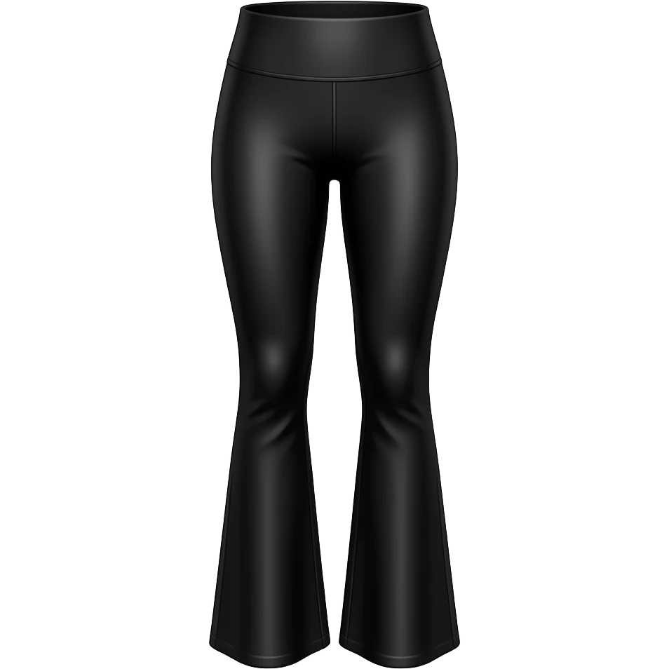 yoga pants black flared emoji