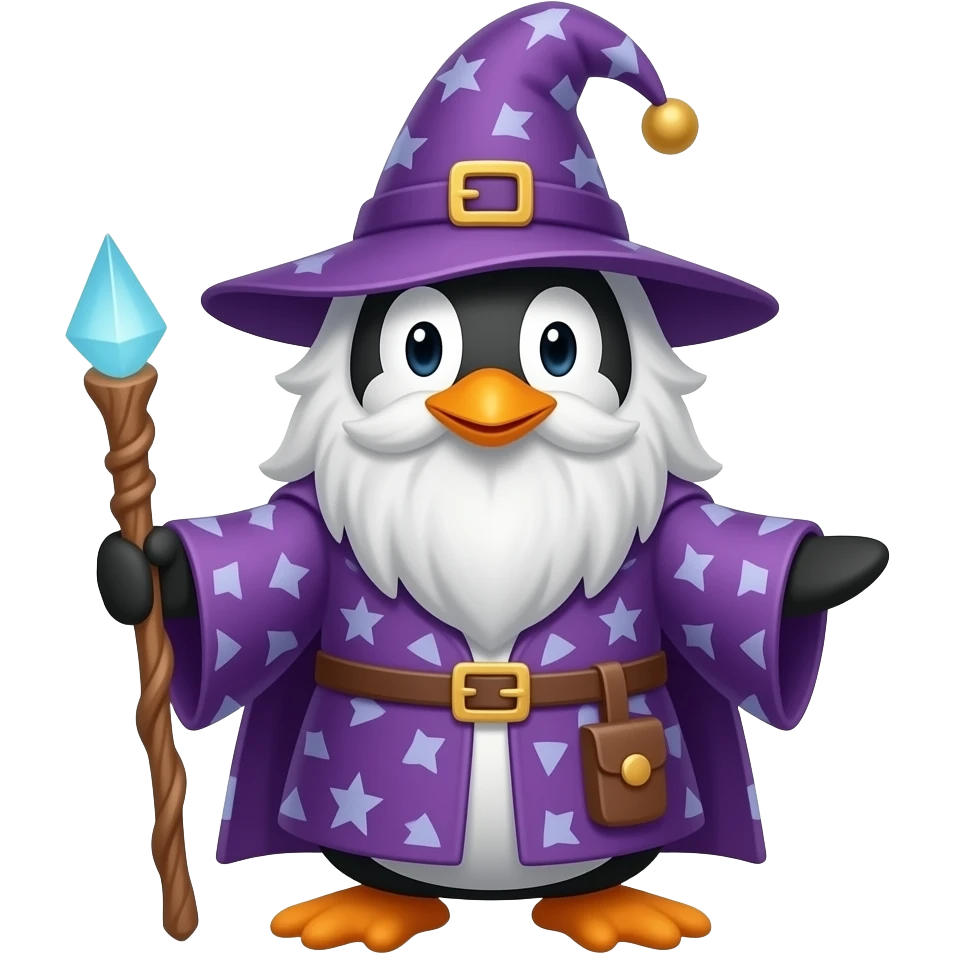 Penguin Wizard emoji