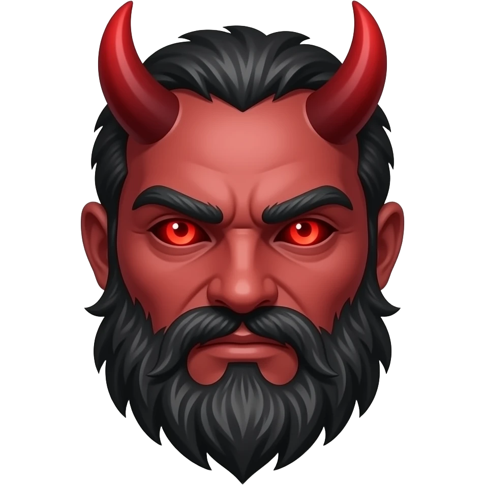 demon beard head emoji