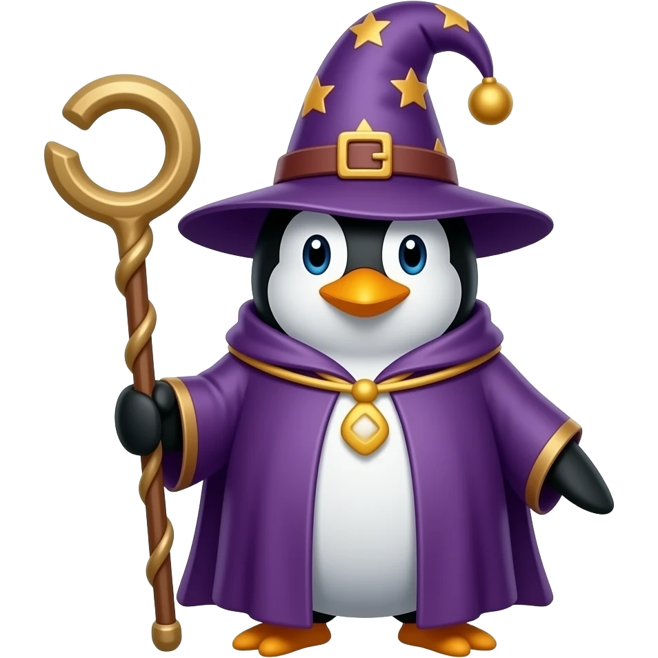 Penguin Wizard emoji