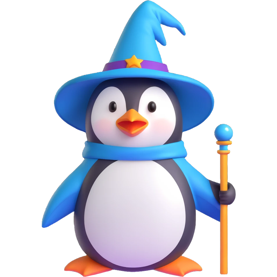 penguin wizard emoji